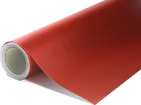 Matowa chromowana Czerwona samoprzylepna folia wrap 152x50cm - wnętrze/zewnętrze