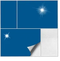 Fliesenaufkleber  Für Bad, Küche etc Enzianblau 51 glänzend 14,7 x 19,7 cm 50 Stück