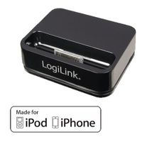 LogiLink Dock Charger for iPhone 3 & 4, Schwarz