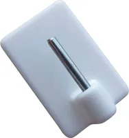 rewagi® 100 Klebehaken Weiß – 28x19 mm – für Caféhaus- & Scheibengardinen