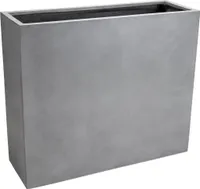 VIVANNO Pflanzkübel Raumteiler Fiberglas "Elemento", Beton-Design, Grau 88x30x75 cm