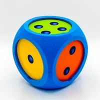 Betzold Lernspielzeug Schaumstoff-Würfel 3 Augenwürfel rot blau