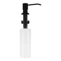 Einbau-Seifenspender, Spülbecken-Spender, für Seife oder Spülmittel, schwarz matt, SIMMI, 500 ml