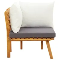 vidaXL Garten-Ecksofa mit Kissen Massivholz Akazie