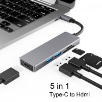 Multifunktional 5-in-1-Typ-C-Hub bis 4K USB 3.0 USB-C Docking Station Converter Adapter