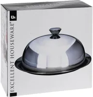 Excellent Houseware Serviertablett, Edelstahl, 24x10 cm, Silber
