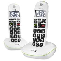 Doro PhoneEasy 110, DECT-Telefon, Freisprecheinrichtung, 100 Eintragungen, Anrufer-Identifikation, Weiß