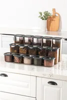 Hermia Concept, BNMPOLYAS15-51217SRG, Aufbewahrungsbox-Set (15-teilig), 100 % KUNSTSTOFF, Anthrazit, 10 x 10 x 9,5 cm