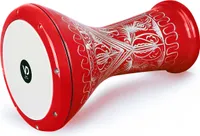 Orientální profesionální sólo darbuka darabuka doumbek buben litý hliník ručně gravírovaný / rudka. Červená barva