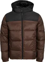 Jack & Jones Toby Puffer Hood Brown - Duży XXL