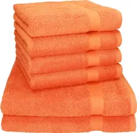 Betz 6-tlg. Handtuch-Set PREMIUM - 2 Liegetücher 4 Handtücher 100% Baumwolle  Farbe: orange