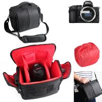 K-S-Trade Kompatibel mit Nikon Z 50 Kameratasche Fototasche Schultertasche Zubehör Tasche einteilbare Trennwänden für Systemkamera, DSLR DSLM SLR,