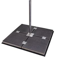 DUR-line Stabilo 4PL Balkonständer für 2-4 Platten (Edelstahl, Universal, 85cm Mastlänge)