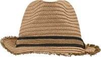 Trendstarker Hut mit modischer Fransenkrempe caramel/black, Gr. S/M