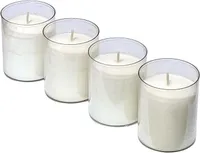 HORECA CANDLES Teelichter 4 Stück – 24 h Brenndauer, Weiß kerzen, Kunststoffhülle, Deko & Gastro