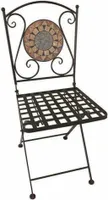 Siena Garden 380-807 Skladacia stolička Prato Iron s mozaikovou optikou, čierna/matná (1 ks)