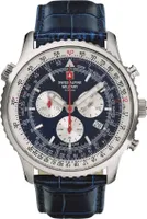 Swiss Alpine Military Herren Uhr Chronograph Analog Quarz 7078.9535SAM Leder