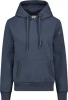 Sublevel Kapuzenpullover mit Kängurutasche und Logoprint Größe: M