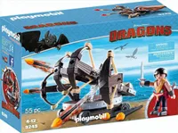 PLAYMOBIL 9249 Dragons Drachenzähmen Eret mit 4-Schuss-Feuer-Balliste