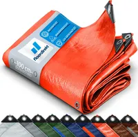 Abdeckplane 80g/m² wetterfest UV-beständig & wasserdicht Orange 600x1000 cm