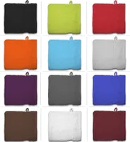 2er Set Waschhandschuhe Waschhandschuh Waschlappen 16x21 cm Frottee Baumwolle, Farbe:Lila