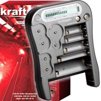 Kraftmax Batterietester V2 Professional - Universal Batterie und Akku Testgerät mit LCD Display und Knopfzellen Test - NEUSTE VERSION