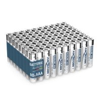 ANSMANN Batterien AAA 80 Stück - Alkaline Micro Batterie für Lichterkette uvm.