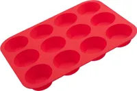 Dr. Oetker Muffinform 12er Cups 34 x 26 x 3 cm FLEXXIBLE LOVE, Silikonfrom für Muffins, Backform aus hochwertigem Platinsilikon, Form mit Antihaft-Eigenschaften (Farbe: Rot)