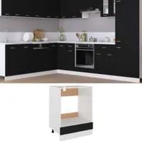 vidaXL Skriňa na prestavbu sporáka čierna 60x46x81,5 cm Materiál drevo