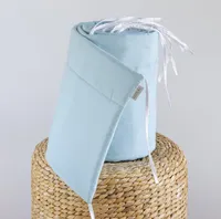 100% HELLBLAU Meerblau 360 x 30 cm BETTUMRANDUNG Babybett Austattung Babyausstattung Nestchen Taupe Bettschlange. Handgenähnt von LOOLAY®