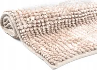 Měkká nadýchaná béžová protiskluzová koupelnová předložka CHENILLE 40x60CM