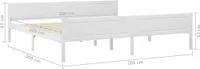 vidaXL Łóżko z litego drewna sosnowego białe 200x200 cm