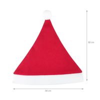 48x WELLGRO® Weihnachtsmütze Weihnachtsmann Mütze Nikolausmütze Weihnachtsfeier 