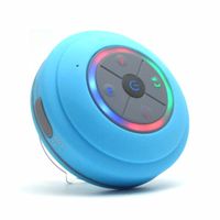 ["kabelloser Wasserdicht Bluetooth Lautsprecher mit LED-Licht HD Stereo ,Saugnapf ,Speaker fuer Pool Beach Outdoor, Camping im Freien, Blau"],