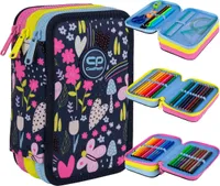 COOLPACK 3-FACH 44-teilig Mäppchen Federmappe Federtasche JUMPER 3 IN THE GARDEN