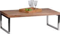 WOHNLING Akazie Couchtisch GUNA Massiv 120 x 60 x 40 cm Wohnzimmertisch Beistelltisch