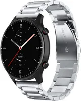 Strap-it Titanarmband - Kompatibel mit Amazfit GTR 2 Armband Ersatzarmband Edelstahl - Titanium - Hochwertiges Material - für Smartwatch 22mm Armband Silber