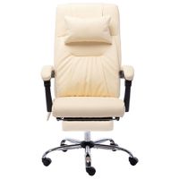 HOMMIE - Möbel - Massage-Bürostuhl Creme Kunstleder - Gewicht:23,1