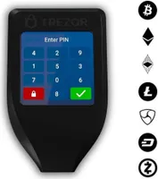 Trezor T hardvérová peňaženka na ukladanie Bitcoin, Ethereum (ERC20 token), LTC, Dash, Zcash, Nem