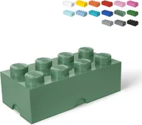 LEGO Aufbewahrungsstein Stapelbox mit Deckel 8 Noppen - Grün
