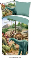 Good Morning Flanell-Bettwäsche-Garnitur Prehistory Farbe Multi Größe 135x200+80x80
