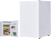 COSTWAY Kühlschrank mit Gefrierfach Minikühlschrank Standkühlschrank Kühl-Gefrier-Kombination Hotelkühlschrank 123L,