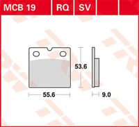 TRW Lucas 680-19 TRW Lucas Bremsbelag MCB19 Organic Allround