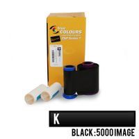 Zebra ZXP7 Farbband, Monochrom-Farbband zum Bedrucken von Plastikkarten, 5000 Seiten, Schwarz