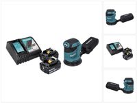 Makita DBO 180 RM Akku Exzenterschleifer 18 V 125 mm + 2x Akku 4,0 Ah + Ladegerät