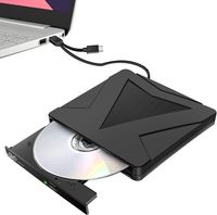 Externes DVD CD Laufwerk USB 3.0 & Type-C Plug & Play Tragbar CD DVD +/- RW Brenner Extern Player Drive für Laptop/PC/Desktop/MacBook, Kompatibel mit Windows 11/10/8/7/XP/Linux/MacOS