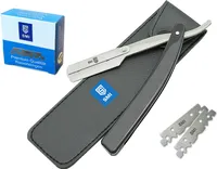 SMI Rasiermesser Wechselklinge Bartrasierer Barber Rasierer, mit 100 Klingen und Etui