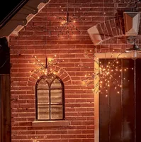 Kaemingk Lumineo podświetlana gwiazda Polarstern 72 LED funkcja migania 45cm czarna zewnętrzna