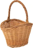 WANDERLUST DECO Ovaler brauner Markkorb 19x15x09-23h cm