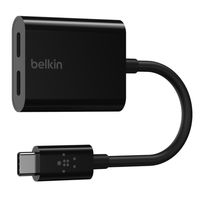 Belkin RockStar USB-C Audio- und Ladeadapter, schwarz F7U081btBLK